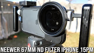 Neewer 67mm ND Filter Kit for iPhone 15 Pro [upl. by Tila]