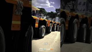 Multiaxle trailer truck Satisfying jobs and machinery in the world [upl. by Bostow313]