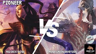 Red Deck Wins VS Mono Green Devotion MTG Pioneer [upl. by Eidda429]