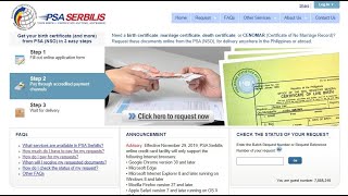 How to get Birth Certificate Marriage Certificate Death Certificate amp CENOMAR Online [upl. by Arriec]