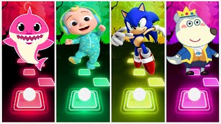 BABY SHARK 🆚 COCOMELON 🆚 SONIC 🆚 WOLFOO 🎶 Who Is Best [upl. by Cantu]