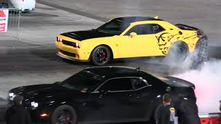 Muscle Car Drag Race Dodge Demon vs Hellcat [upl. by Dlanger]