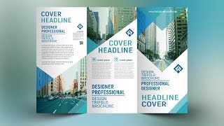 Tri Fold Brochure Design  In Photoshop cc tutorial 2018 [upl. by Verla]