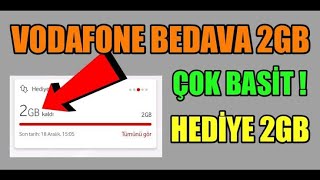 ✅ VODAFONE BEDAVA 2GB İNTERNET KAZANMAK VODAFONE BEDAVA İNTERNET KAZANMAK 20232024✅ [upl. by Faubion]