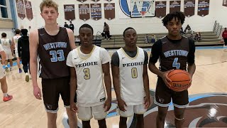 WESTTOWN vs PEDDIE SCHOOL NJ MATT MAYOCK x SEYPHON TRIPLETT x THE COLEMAN TWINS [upl. by Koo]