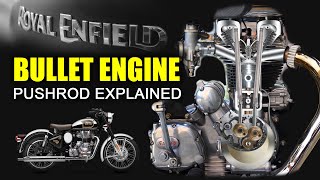 Royal Enfield 350 500 cc Pushrod Engine Explained  Pushrod Pros amp Cons [upl. by Ailemak]