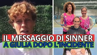 quotIl videomessaggio di Sinner alla tifosa dopo lincidente «Giulia tieni duro ce la farai»quot [upl. by Odrarej576]