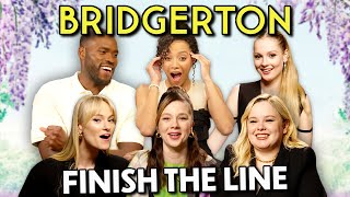 Can the Bridgerton Cast Finish the Bridgerton Lines  React [upl. by Adnahsor790]