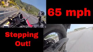 Pirelli Scorpion Rally Tire Steps Out at 65 mph CFR1000L Africa Twin TC OFF [upl. by Marolda]