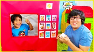 Ryan Pretend Play with Vending Machine Toy for Kids Story [upl. by Adnical866]