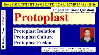 Protoplast  Protoplast Isolation amp Culture  Protoplast Fusion  CSIR NET  IIT JAM [upl. by Jens589]