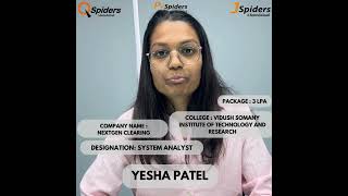 Placement Journey of BE graduated as System Analyst QSpiders  Ahmedabad [upl. by Patrice]