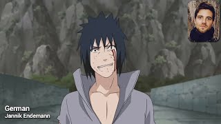 Sasukes psycho laugh in 5 languages [upl. by Enahpad]