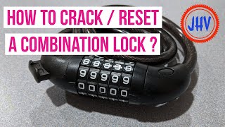 How to Crack amp Reset a Combination Lock [upl. by Marquita470]