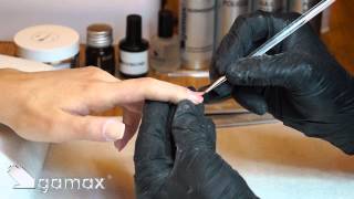 Cobertura de uñas naturales con gel y aplicación del gel de color metodo gamax [upl. by Eatnoled]