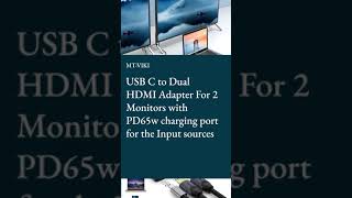 MTUC23 USB C to Dual HDMI Adapter Splitter 4K60Hz for MacBook [upl. by Maddalena]