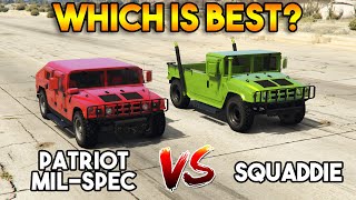 GTA 5 ONLINE  PATRIOT MIL SPEC VS SQUADDIE WHICH IS BEST [upl. by Friday]