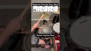 Beginner friendly drum beat to work your kick drum independence kickdrum drumbeats learndrums [upl. by Netnerb]