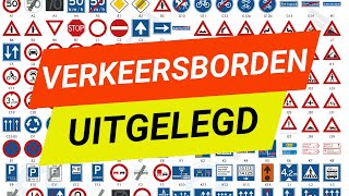 Alle verkeersborden uitgelegd  ezelsbruggetjes GEGARANDEERD op theorieexamen [upl. by Anirod321]