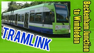 Beckenham Junction to Wimbledon  FULL JOUNREY  Croydon Tramlink via East Croydon TfL [upl. by Ceevah]