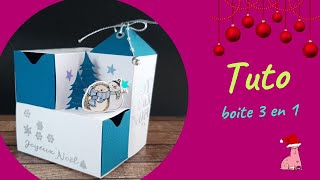 Tuto cadeau noël calendrier de lavent  boite 3 en 1 [upl. by Kinelski]