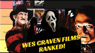 WES CRAVEN Filmography RANKED [upl. by Narra]