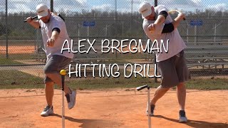 Alex Bregman Hitting Drill Eliminates Flying Open amp Rolling Over AlexBregman [upl. by Rhett]