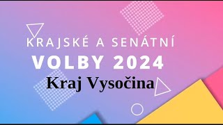 Kraj Vysočina  Krajské a senátní Volby 2024 [upl. by Dotson]