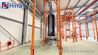 Spraying pretreatment process in powder coating line [upl. by Im]