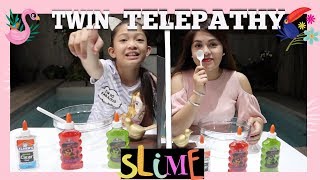 TWIN TELEPATHY SLIME CHALLENGE  SLIME GIVEAWAY WINNERS [upl. by Kleinstein]