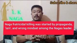 Naga fratricidal killing was started by propaganda ism and the wrong mindset [upl. by Turrell]