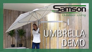 Paraflex wall mounted umbrella demonstration [upl. by Obeded]