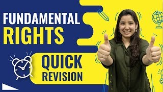 Fundamental Rights Indian Constitution  Quick Revision [upl. by Nort]