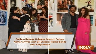 Dabboo Ratnani Calendar launch Farhan Akhtar arrives with GF Shibani Rekha bonds with Vidya Balan [upl. by Middlesworth841]