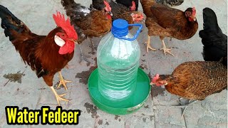 Homemade Easy amp Simple PLASTIC Water Feeder Tank \\ Automatic Chicken Drink Water  3MB Vlogs [upl. by Finah]