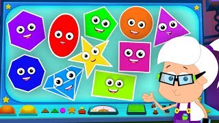 Ten Little Shapes Jumping On The Bed  Nursery Rhymes Songs For Kids  Baby Song [upl. by Liebman]