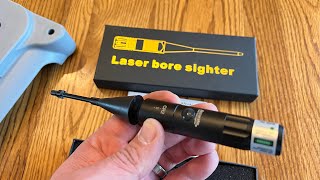 Laser Bore Sight Kit Bright Green BoreSighter for 17 to 12GA Caliber boresight laser review [upl. by Enelrihs]