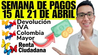 15 AL 21 DE ABRIL FECHAS DE PAGOS Y ENTIDAD PAGADORA [upl. by Geof]