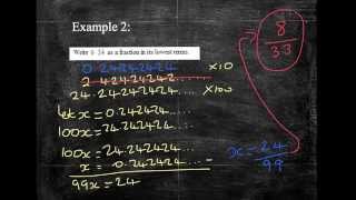 Writing recurring decimals as fractions A higher GCSE topic [upl. by Nitsur]