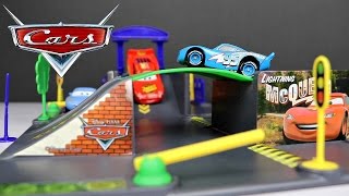 Disney Pixar Cars Parking Garage Playset with Lightning McQueen [upl. by Kingsley784]