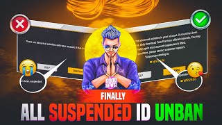 FINALLY FREE FIRE ALL ID UNBAN 🔥  HOW TO RECOVER SUSPENDED ACCOUNT  FREE FIRE ID UNBAN KAISE KARE [upl. by Murton246]