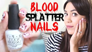 Blood Splatter Nail Tutorial [upl. by Peednama]