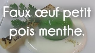 Faux œuf petit pois menthe  recette facile  appéritif  amuse bouche  Albarock [upl. by Asseret]