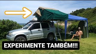 Veja como ficou nossa barraca de teto da Campings World na Tracker 4x4 2008 l Rooftop [upl. by Ojok45]