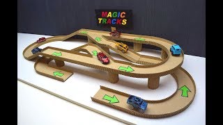 DIY Magic track with magic cars out of cardboard [upl. by Lajib83]