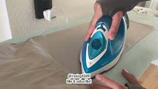 59 ASMR ironing with hot steam burst iron steams a lot ironingasmr steamiron [upl. by Neehahs]