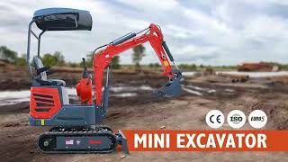 Small Bagger Chinese Mini Excavator Towable 1200kg With Ce Epa Euro [upl. by Anaili]