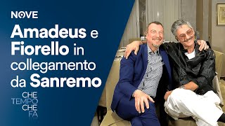 Che tempo che fa  Amadeus e Fiorello in collegamento da Sanremo [upl. by Ariayek]