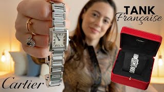 Cartier Tank Française Review  Small Version  Womens Watch  Stainless Steel  Luxury Timepiece [upl. by Leede719]