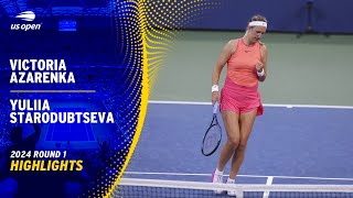 Victoria Azarenka vs Yuliia Starodubtseva Highlights  2024 US Open Round 1 [upl. by Merow]